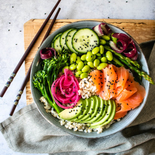Smoked Salmon Sushi Bowl